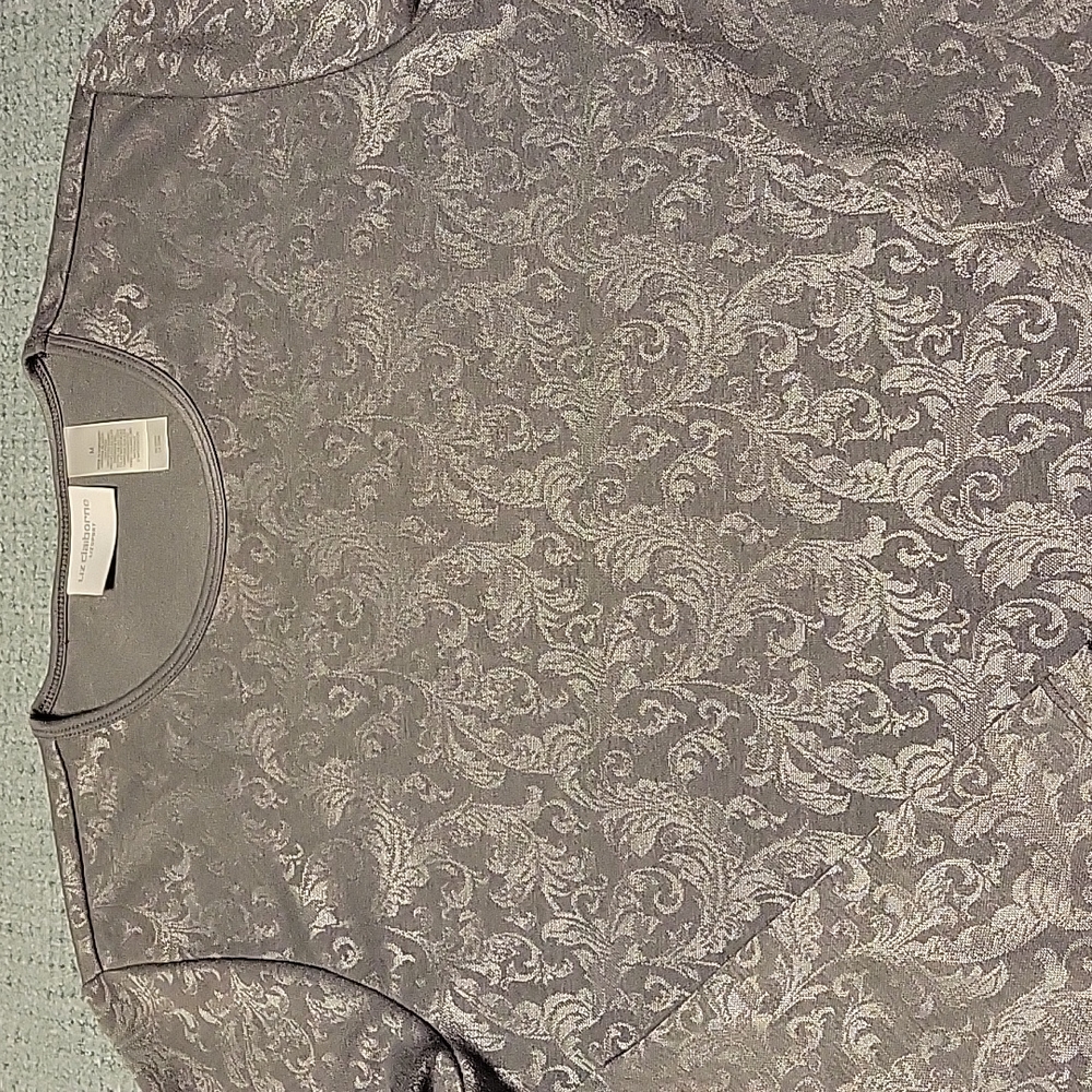 Liz Claiborne Damask Top - Picture 2 of 7
